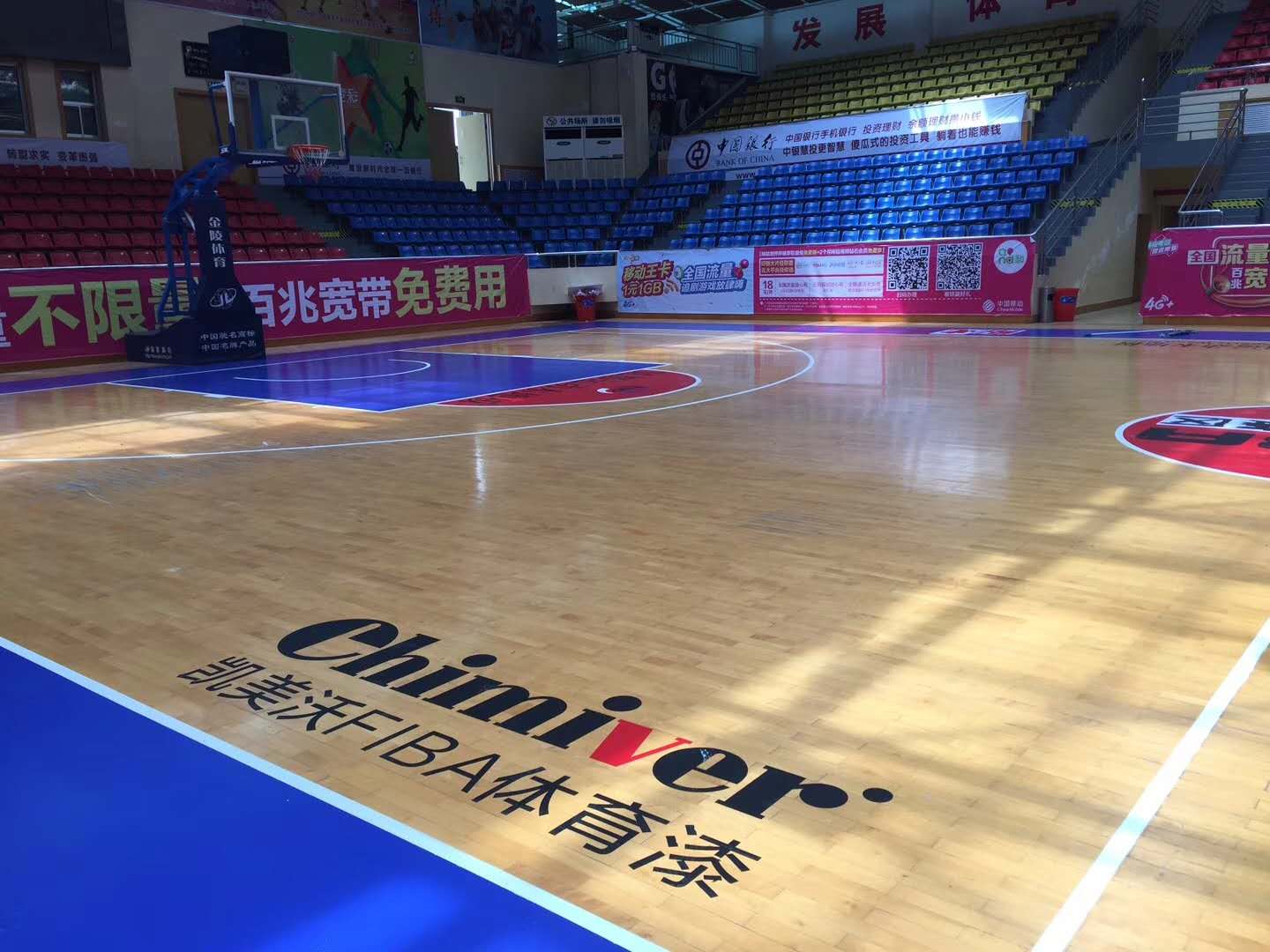 全國青少年籃球聯賽運動木地板施工